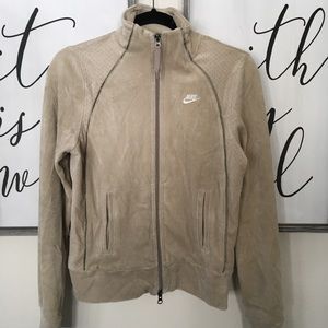2 piece tan Nike sweatsuit